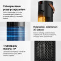 Wentylator z funkcją ogrzewania i chłodnego nawiewu 1500 W czarny LED z pilotem