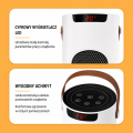 Wentylator z funkcją ogrzewania i chłodnego nawiewu 1500 W czarny LED z pilotem